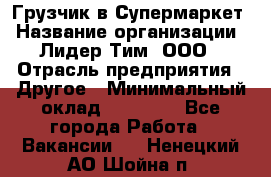 Грузчик в Супермаркет › Название организации ­ Лидер Тим, ООО › Отрасль предприятия ­ Другое › Минимальный оклад ­ 19 000 - Все города Работа » Вакансии   . Ненецкий АО,Шойна п.